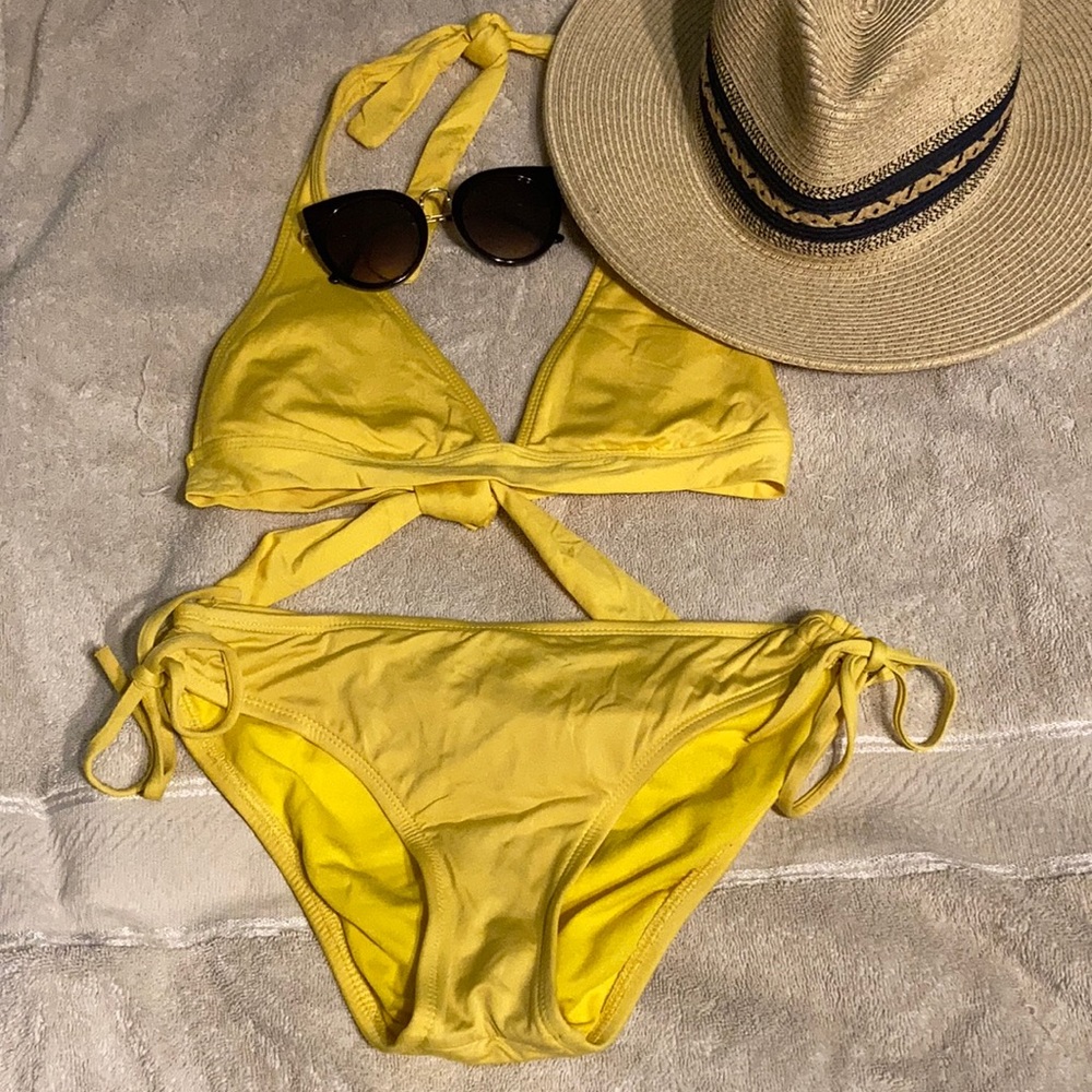 Yellow bikini swim suit